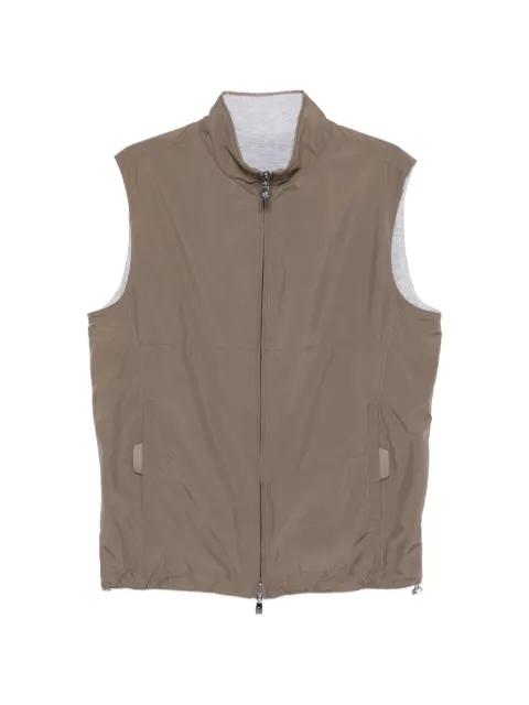 zip-up reversible gilet by CORNELIANI