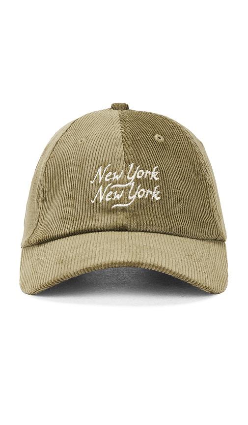 Corridor Script NY NY Cap in Olive by CORRIDOR