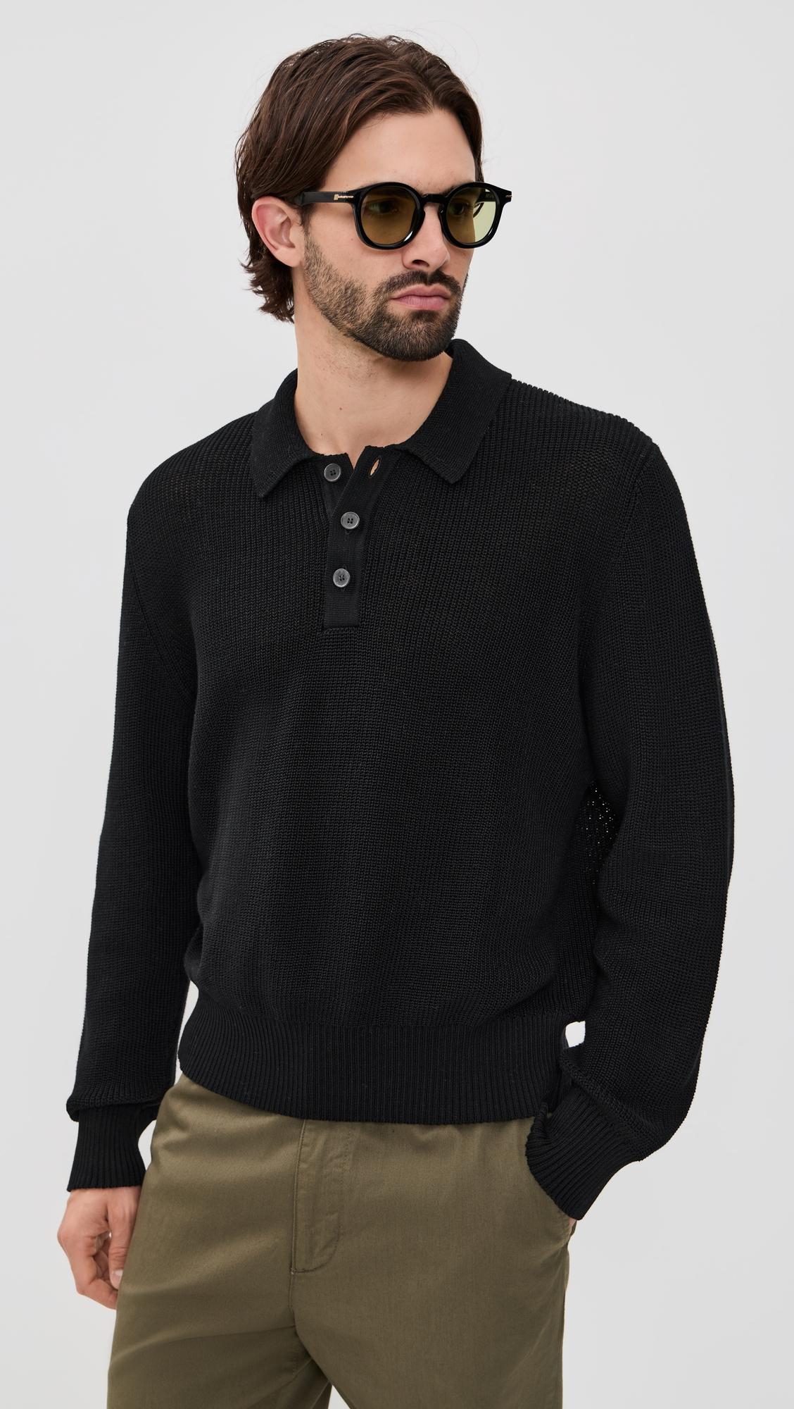 Long Sleeve Slouchy Polo by CORRIDOR