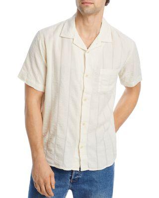 Seersucker Short Sleeve Camp Shirt by CORRIDOR
