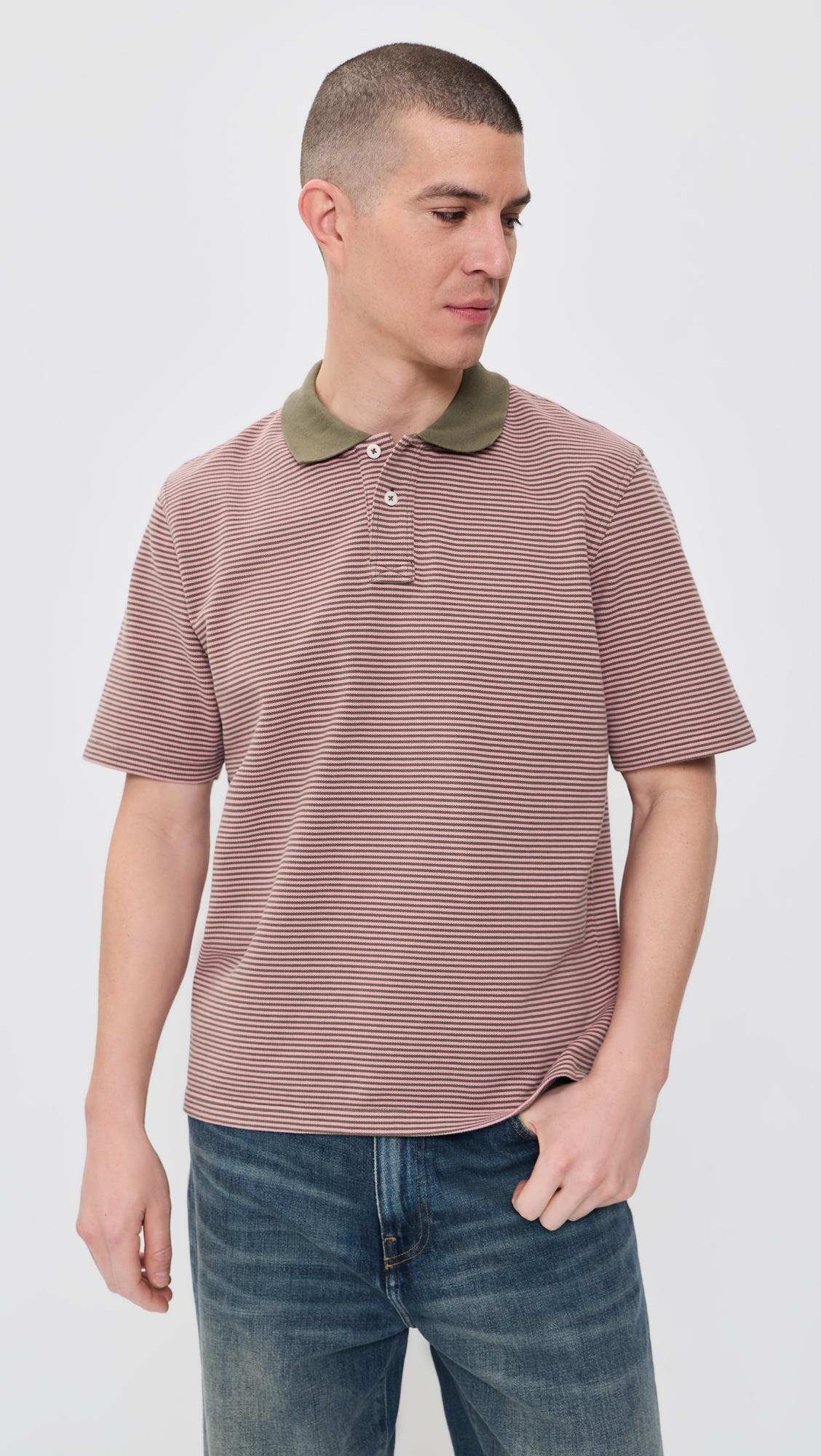 Stripe Pique Polo by CORRIDOR