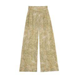 Ada hope print silk pants by CORTANA