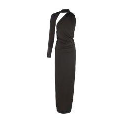 Babar, asymmetrical dress in cupro by CORTANA