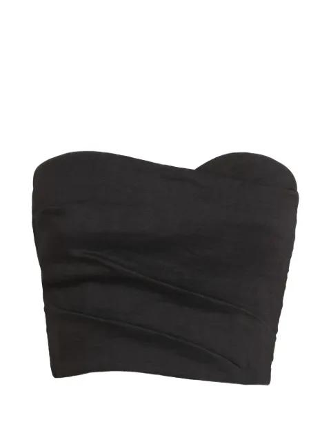 Brenna strapless draped top by CORTANA