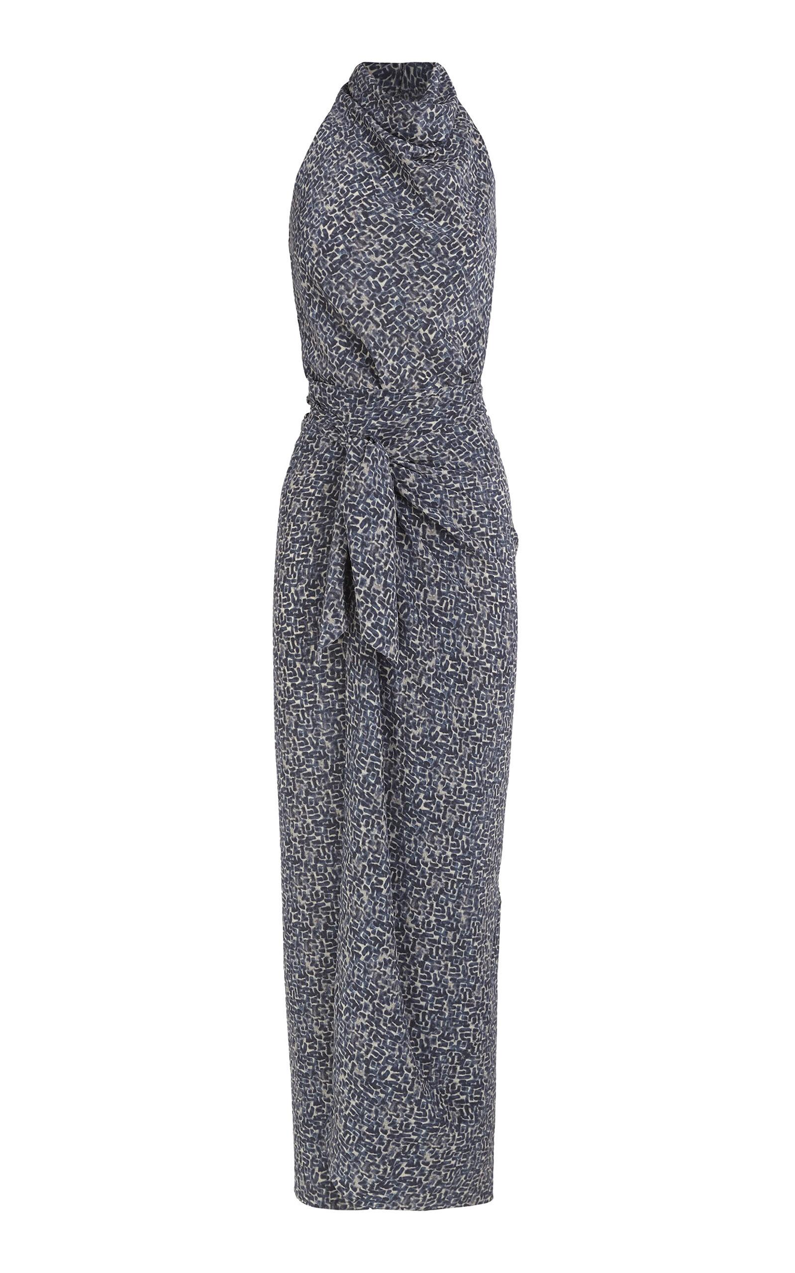 Cortana Corallo Wrap Silk Maxi Dress - Moda Operandi by CORTANA