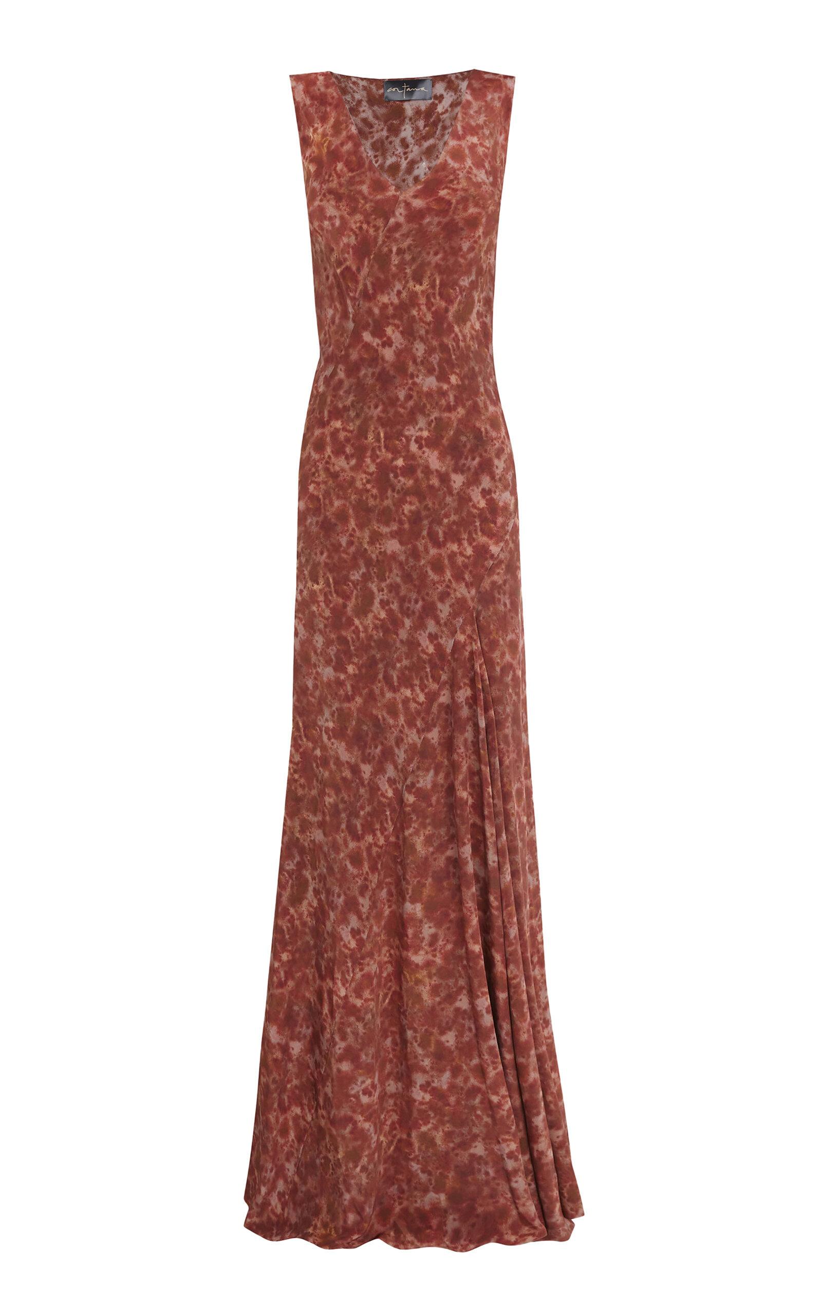 Cortana Irina Printed Silk Maxi Dress - Moda Operandi by CORTANA