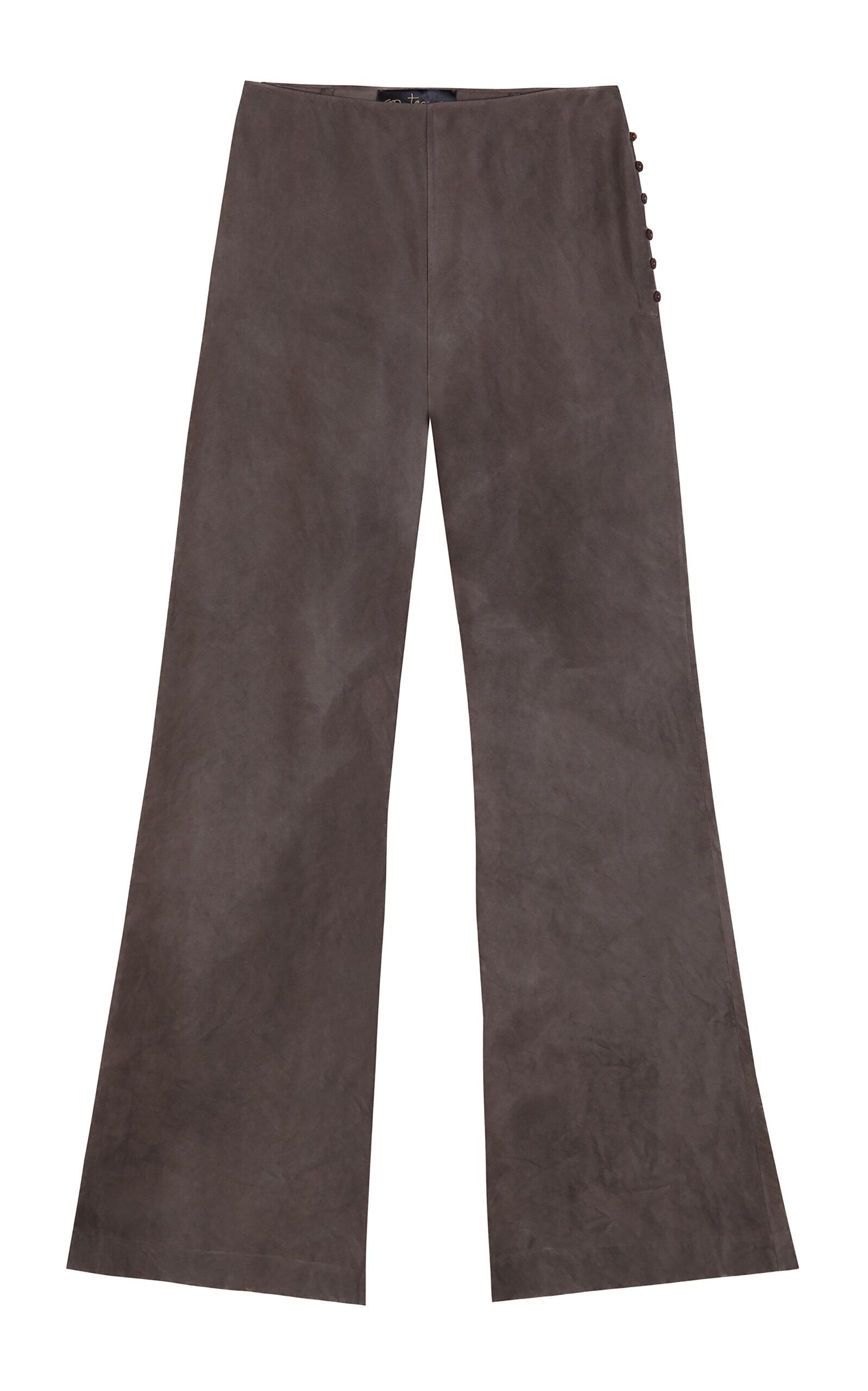 Cortana Poline Mid-Rise Flared Pants - Moda Operandi by CORTANA