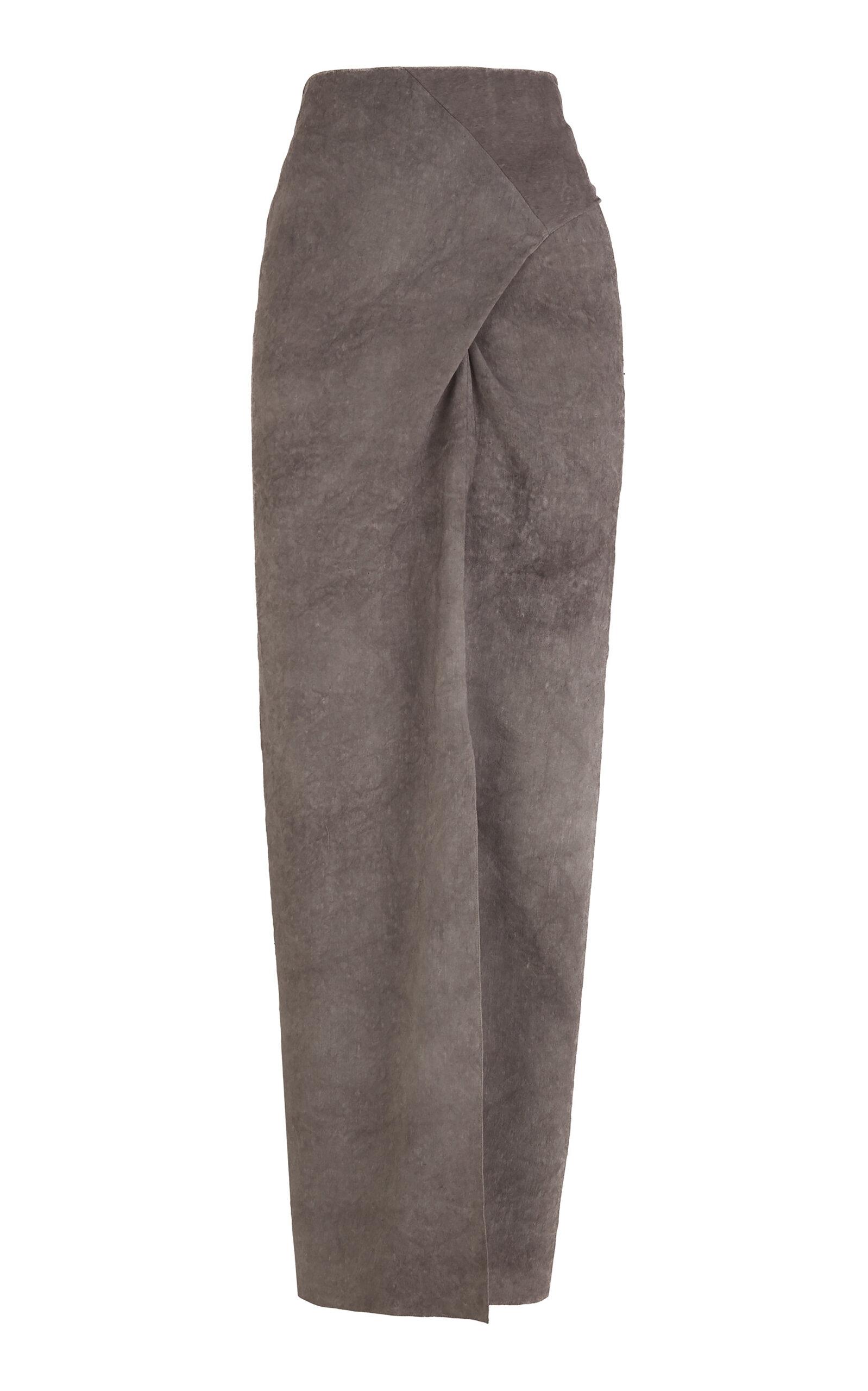 Cortana Sabina Asymmetric Linen-Blend Midi Skirt - Moda Operandi by CORTANA