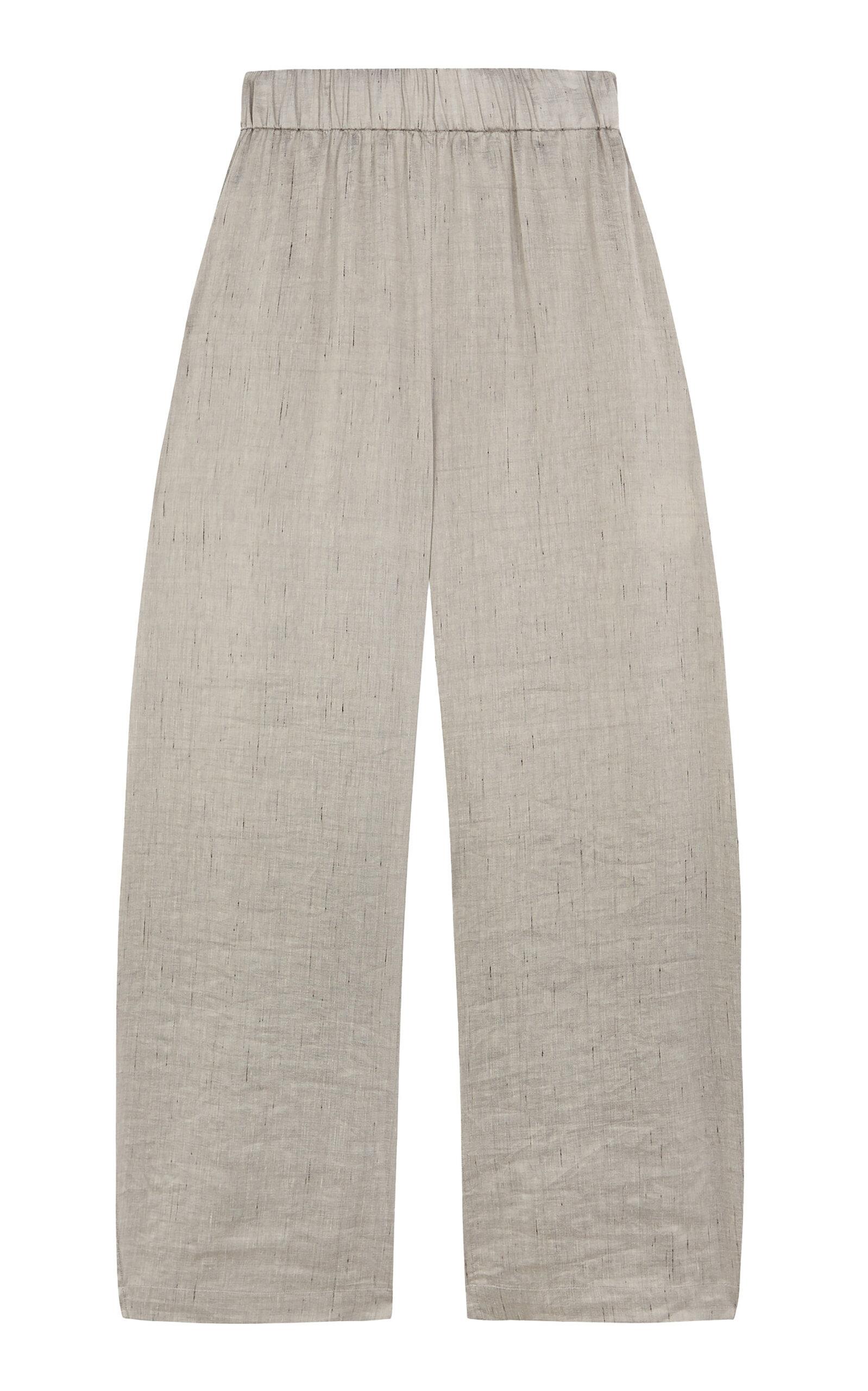 Cortana Sal Linen-Blend Mid-Rise Wide-Leg Pants - Moda Operandi by CORTANA