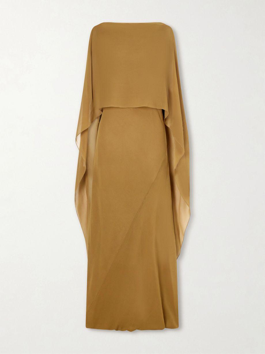 Galea one-shoulder silk-chiffon maxi dress by CORTANA