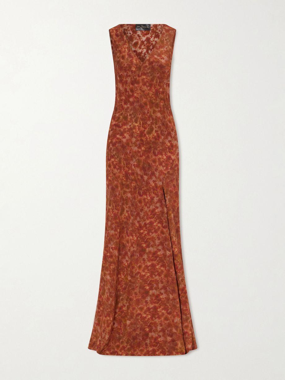 Irina silk-chiffon maxi dress by CORTANA