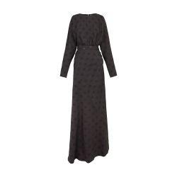 Lala polka dot jacquard long dress by CORTANA