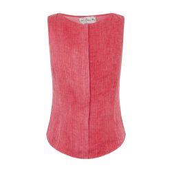 Lupe striped maltinto linen vest by CORTANA