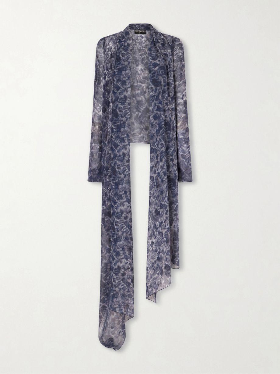Meena printed silk-chiffon blouse by CORTANA