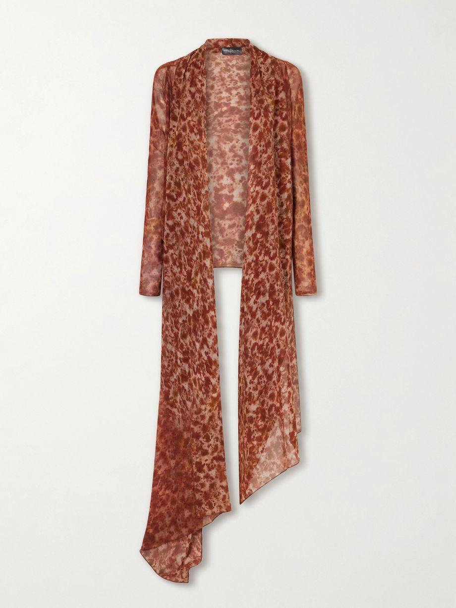 Meena printed silk-crepon jacket by CORTANA