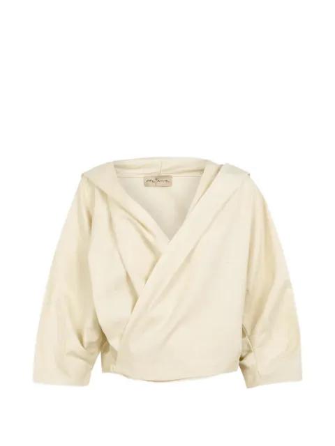 Noa wrap-style hoodie by CORTANA