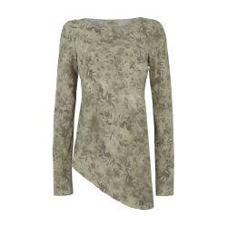 Salma herba print silk top by CORTANA