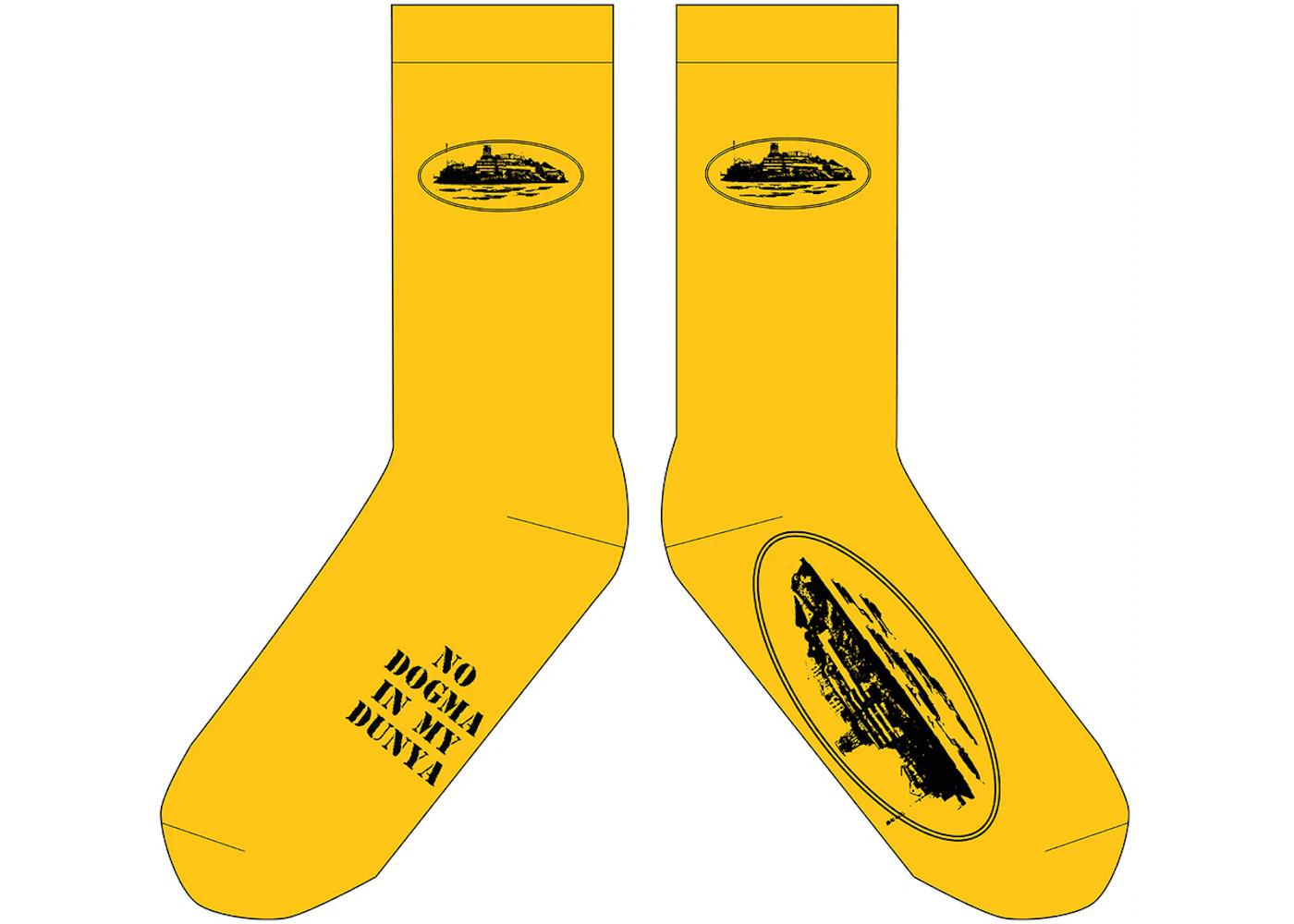 Alcatraz Socks Yellow by CORTEIZ