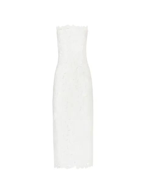 Astelle floral-cut strapless midi dress by COSTARELLOS