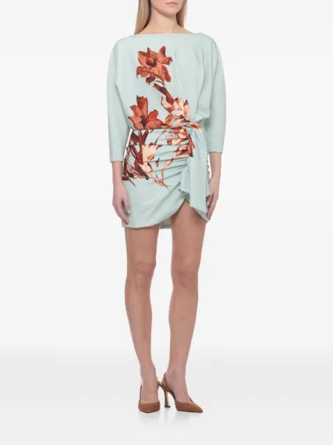 Ayla floral-print mini dress by COSTARELLOS