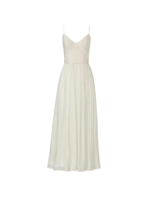 Fayla draped pleated maxi dress by COSTARELLOS