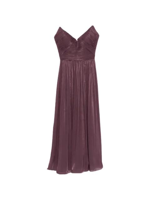 Fayla pleated V-neck maxi dress by COSTARELLOS