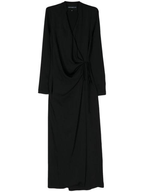 Jenella crepe wrap dress by COSTARELLOS