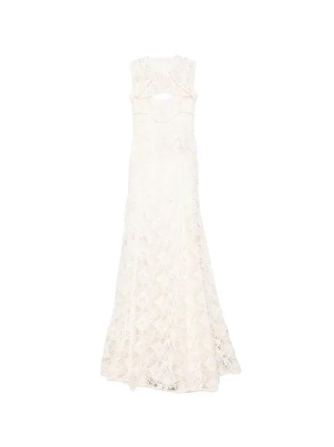 Lace sleeveless maxi dress by COSTARELLOS