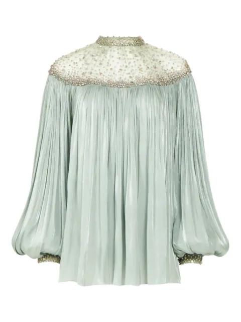 Timea crystal-embellished blouse by COSTARELLOS