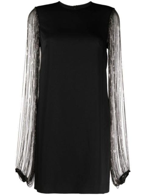 Valencia crystal-embellished shift dress by COSTARELLOS