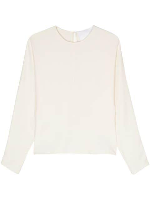 crepe top by COSTARELLOS