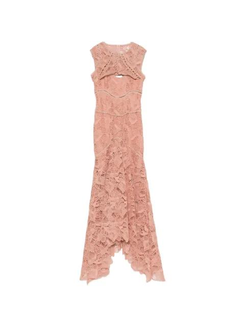 lace cut-out maxi dress by COSTARELLOS