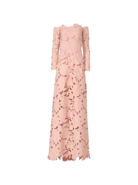 long-sleeve maxi dress by COSTARELLOS