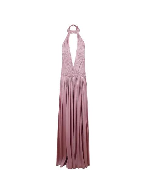 pleated maxi dress by COSTARELLOS