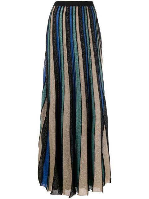 pleated maxi skirt by COSTARELLOS