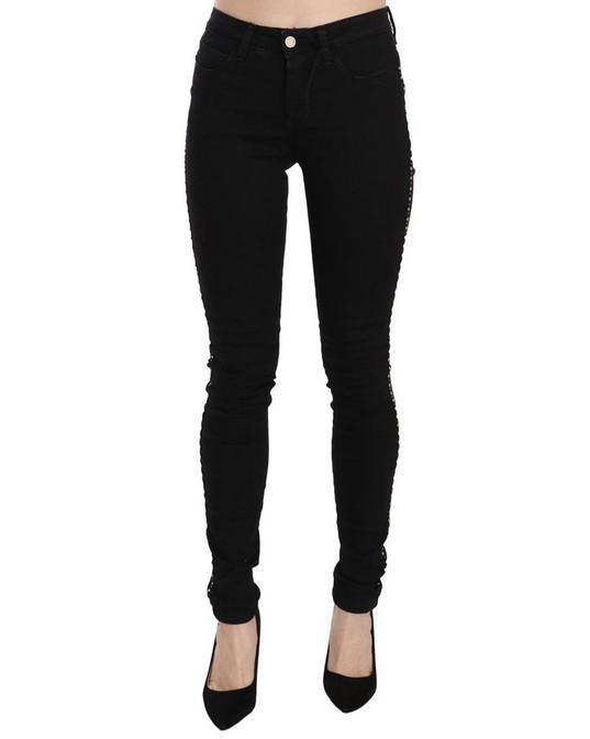 Mid Waist Skinny Denim Pants  - Black by COSTUME NATIONAL