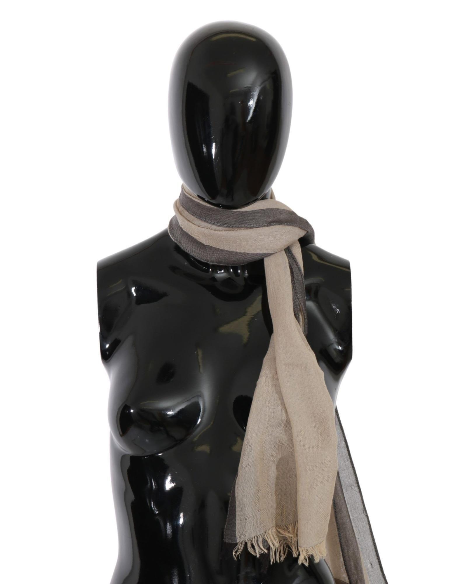 Scarf Beige Gray Stripes Wo Scarves by COSTUME NATIONAL