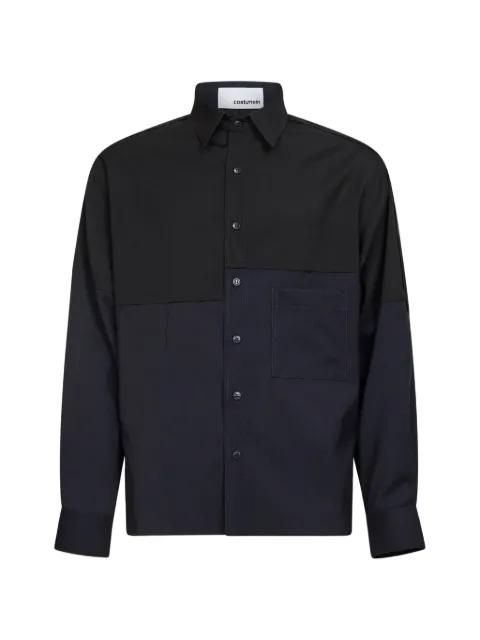 colourblock patch-pocket shirt by COSTUMEIN
