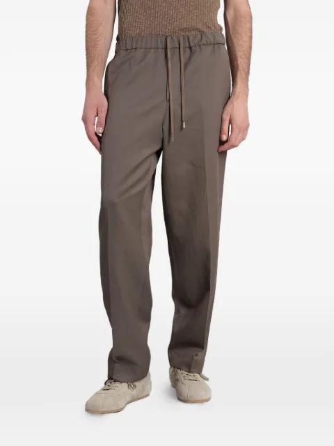 drawstring-waist pressed-crease trousers by COSTUMEIN