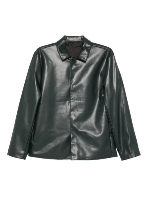 leather collar jacket by COSTUMEIN
