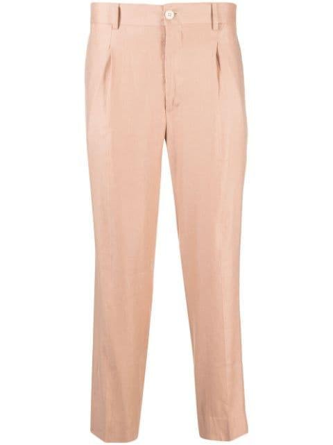 pleat-detail tapered trousers by COSTUMEIN