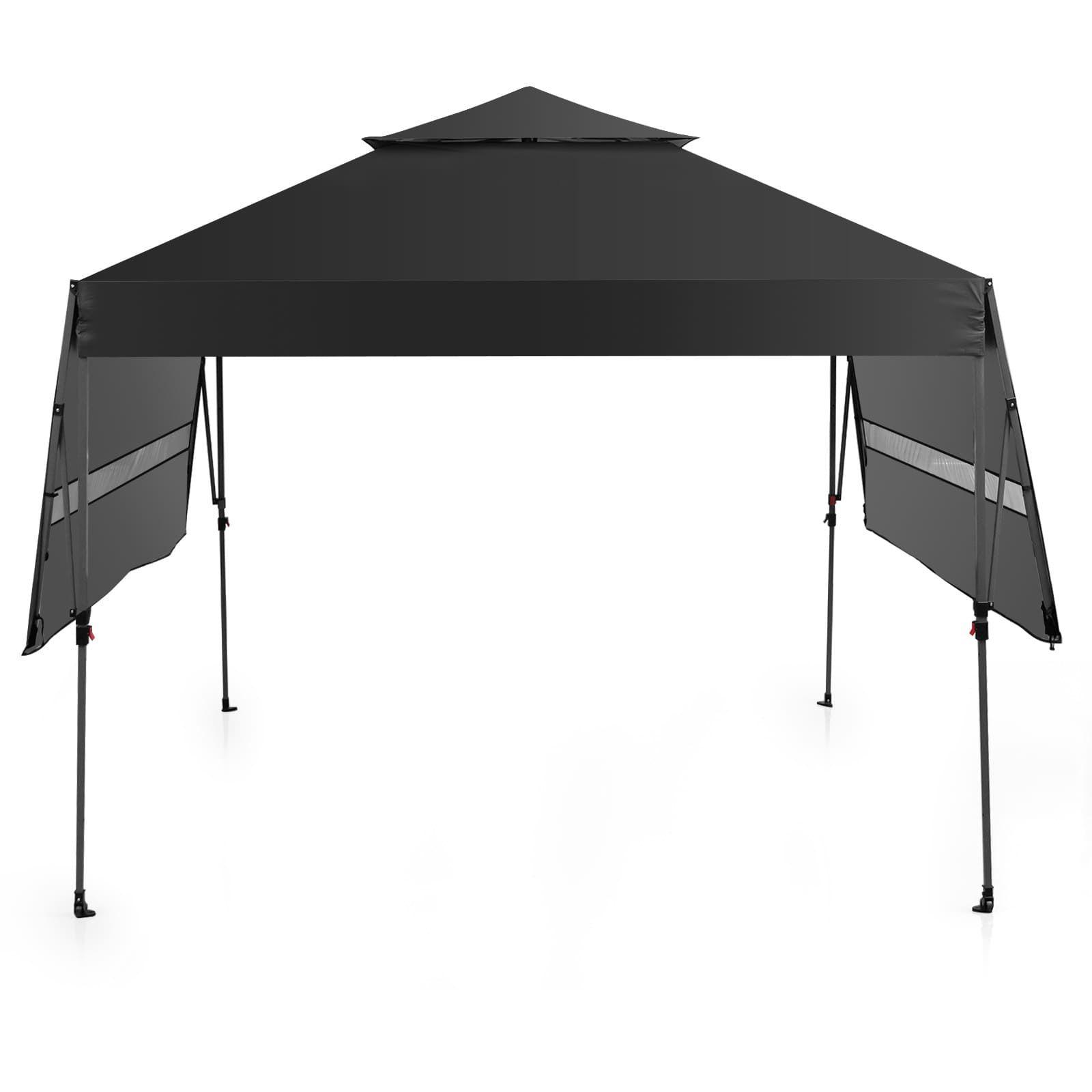 10’x17.6’ Outdoor Instant Pop-up Canopy Tent W/ Dual Half Awnings by COSTWAY