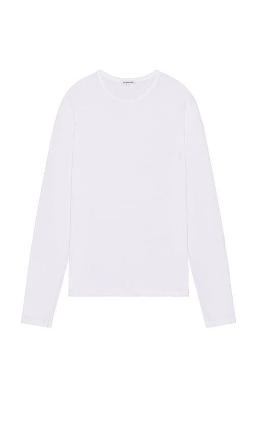 COTTON CITIZEN The Classic Crew Long Sleeve Tee in White by COTTON CITIZEN