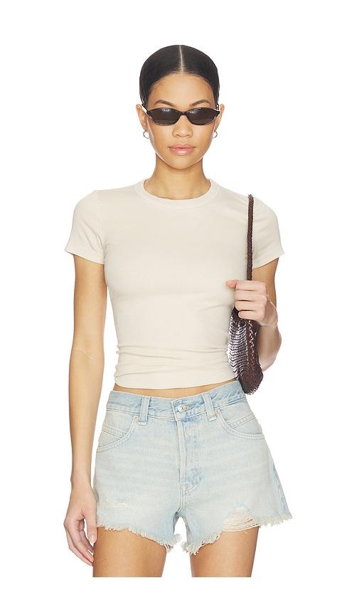 COTTON CITIZEN The Verona Tee in Tan by COTTON CITIZEN