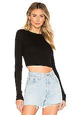 COTTON CITIZEN Verona Crop Shirt in Black by COTTON CITIZEN