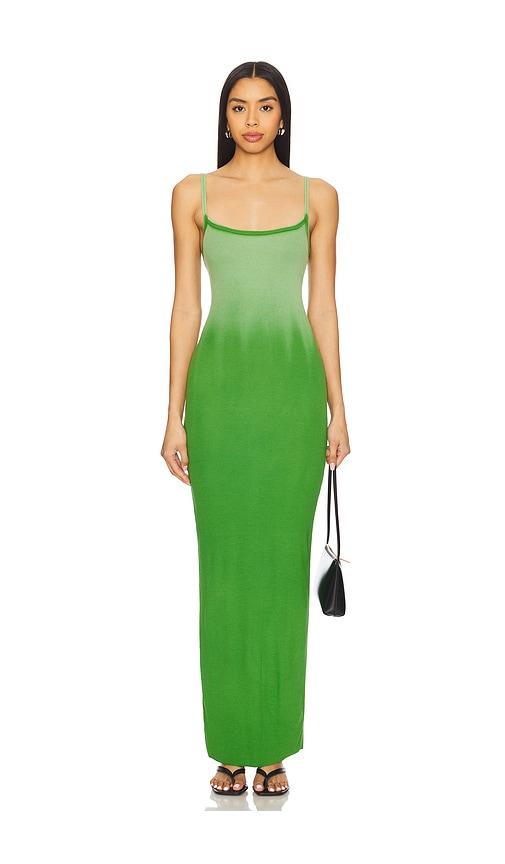 COTTON CITIZEN Verona Spaghetti Maxi Dress in Green by COTTON CITIZEN
