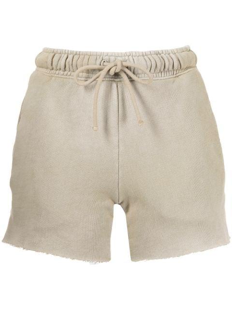 faded raw-cut track shorts by COTTON CITIZEN