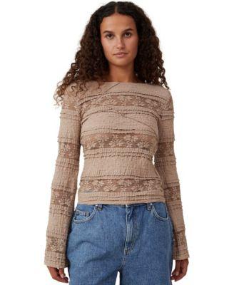 Women’s Eden Hanky Hem Texture Long Sleeve by COTTON ON