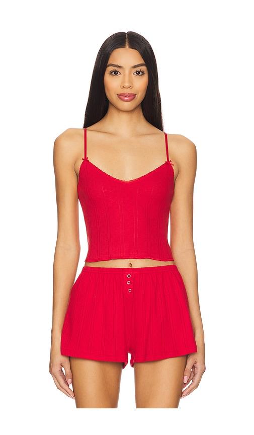 Cou Cou Intimates The Cami Top in Red by COU COU INTIMATES