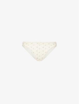 High-rise pointelle-pattern cotton briefs by COU COU INTIMATES